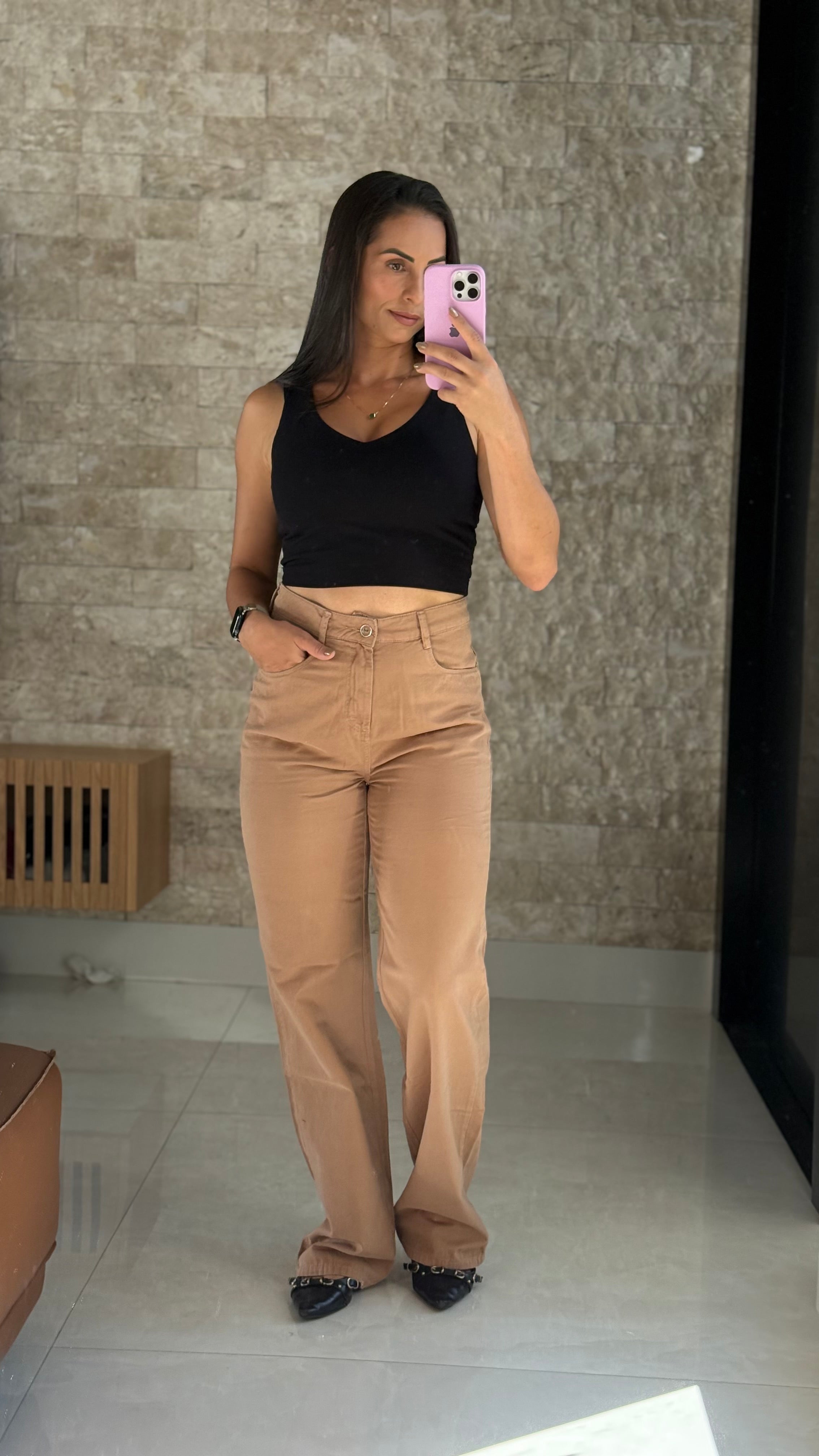 CALÇA RETA CAPPUCCINO