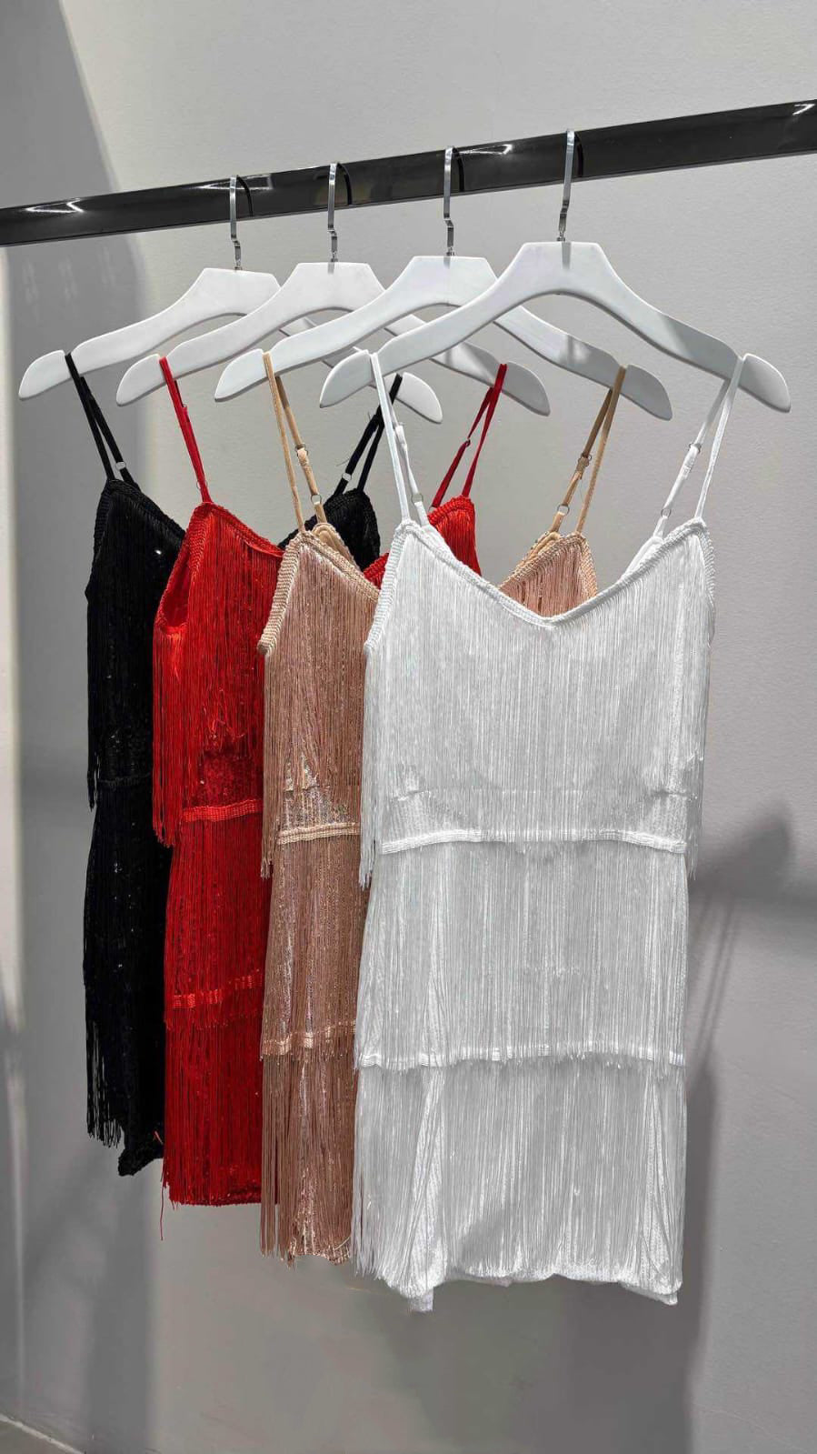 VESTIDO FRANJA COM PAETÊ