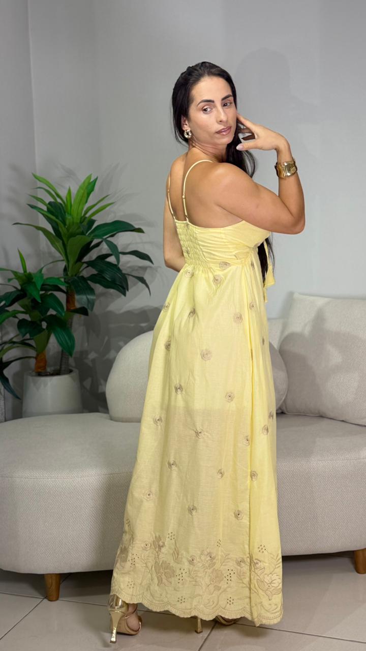 VESTIDO LONGO BORDADO