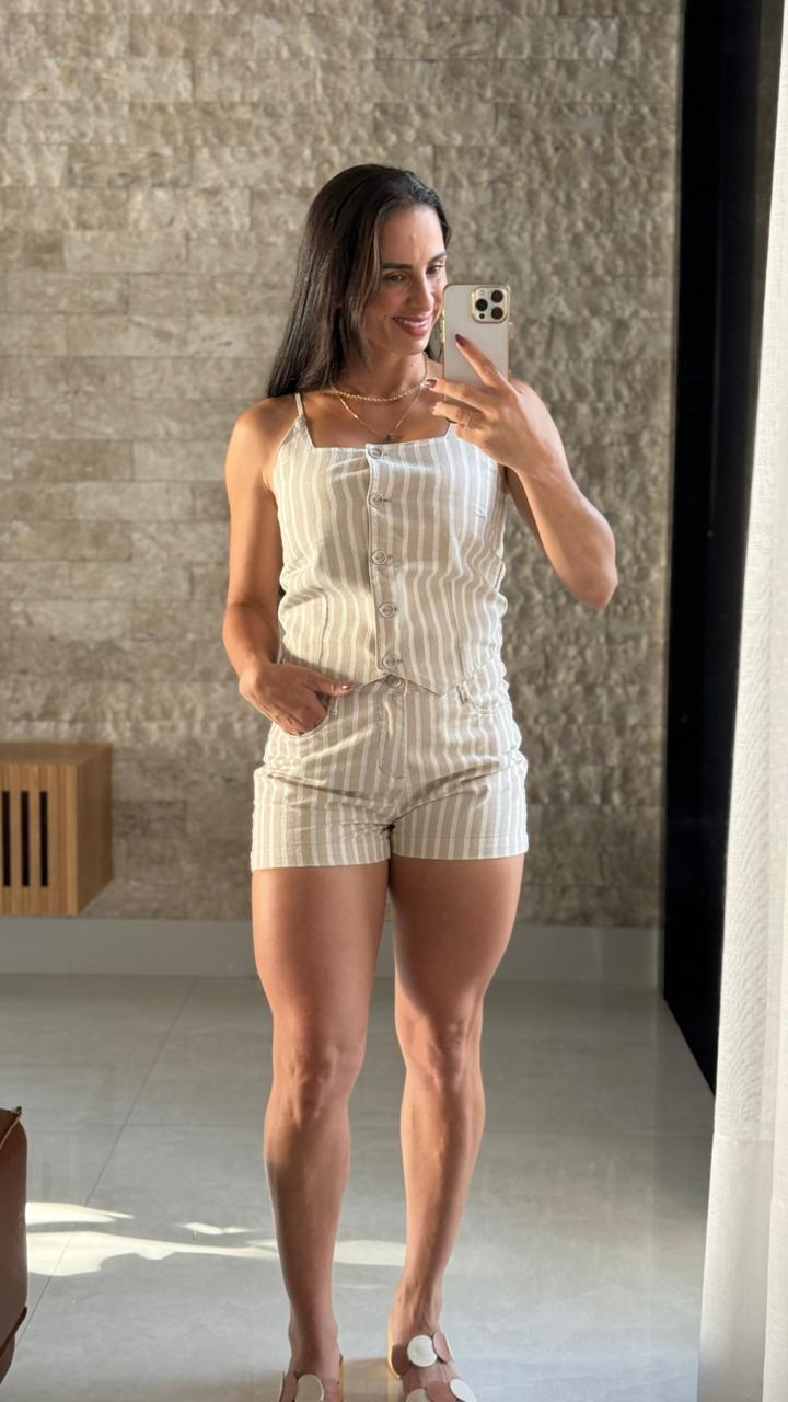 SHORT LISTRADO