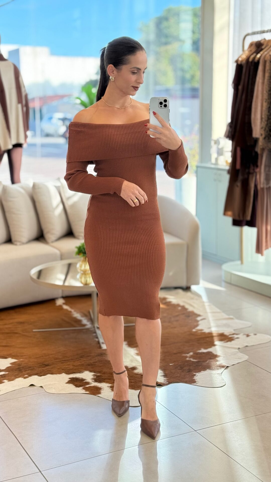 VESTIDO TRICO OMBRO A OMBRO