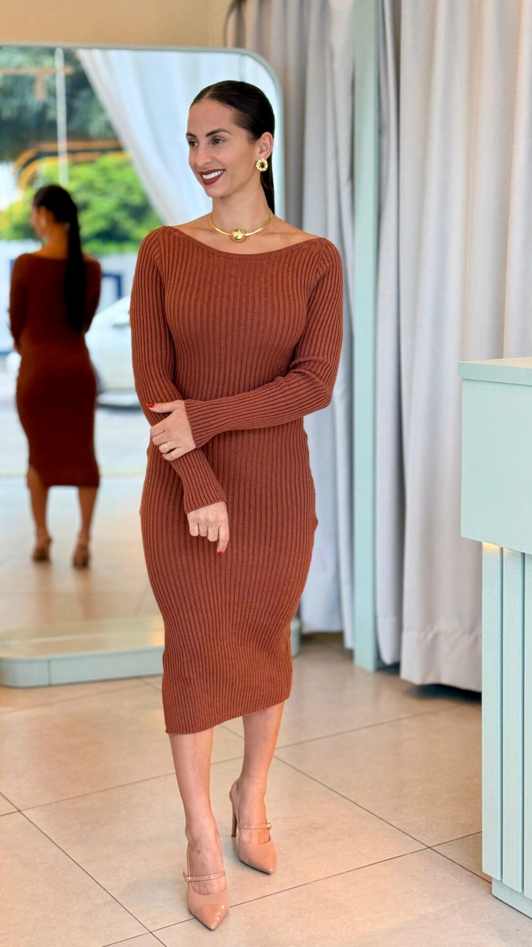 VESTIDO MIDI TRICOT